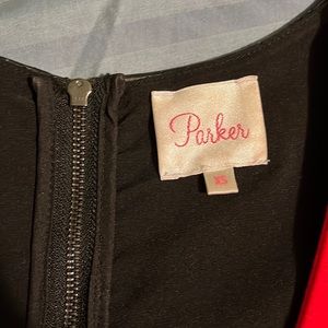 Gently worn red & leather dress